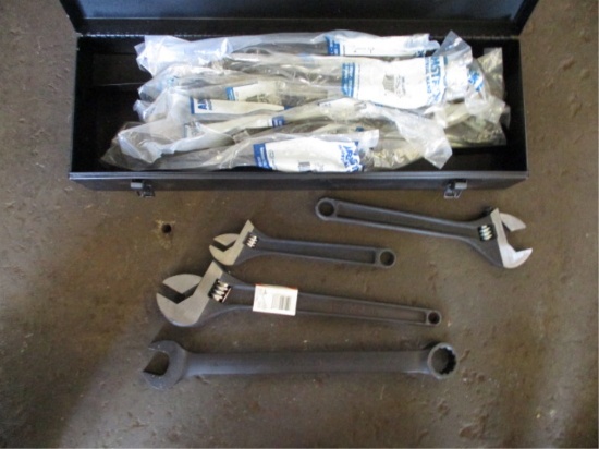 Lot Of New Armstrong Crescent Wrenches W/Tool Box