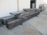Lot Of (4) 18' Wood Dunnage & (10) 1' x 1' Dunnage