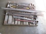 Pallet Of Misc Pry Bars & Pipe Wrenches