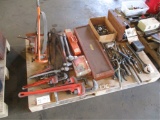 Pallet Of Ridgid Pipe Wrenches, Hammers,