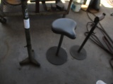 (2) Heavdy Duty Metal Stands & (1) Chair