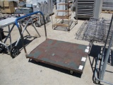 Metal Push Cart On Wheels