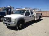 2005 Ford F450 S/A Flatbed Utility Truck,