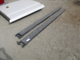 (2) Unused 10' Forklift Fork Extensions,