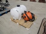 55 Gallon Plastic Tank & Ridgid Shop Vac