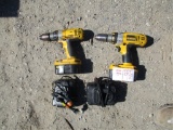 Lot Of (2) Dewalt DC987 Cordless Drills,
