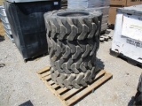 (4) Kolossus 33x12-20 Cushion Rubber Tires & Rims