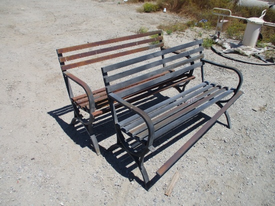 Lot Of (2) Metal Benches