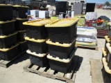 (6) Plastic Storage Bins W/Misc Items,