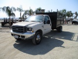 2000 Ford F550 S/A Flatbed Utility Truck,