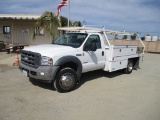 2005 Ford F450XL S/A Flatbed Utility Truck,
