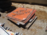 Lot Of Metal Construction Signs,