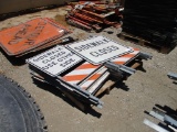 Lot Of (8) Construction Barricade Signs