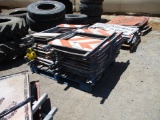 Lot Of Construction Barricade Signs,