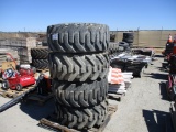 Lot Of (4) 15 x 19.5 Galaxy Equipment Tires & Rims