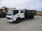 2007 Mitsubishi FE84W Crew-Cab COE Flatbed Truck,