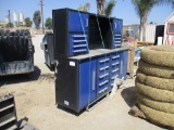 Unused 18-Drawer Metal Tool Box W/Cabinet