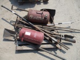 Lot Of Misc Garden Tool & (2) Air Tanks