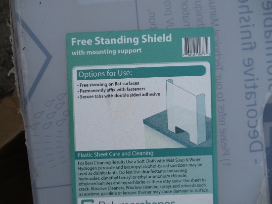 Lot Of Free Standing Plastic Shields