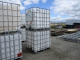 Lot Of (2) 300 Gallon Poly Tanks W/Cages