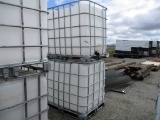 Lot Of (2) 300 Gallon Poly Tanks W/Cages