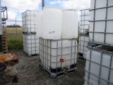 Lot Of (1) 300 Gallon Poly Tank W/Cage,