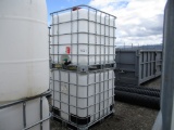 Lot Of (2) 300 Gallon Poly Tanks W/Cages