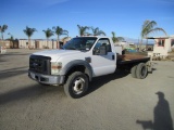 2008 Ford F550 SD Flatbed Utility Truck,