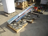 (2) Pallets Of Cement Tools & Poles