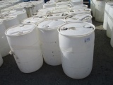 Lot Of (12) 55 Gallon Poly Barrels