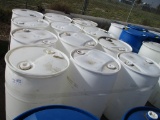 Lot Of (12) 55 Gallon Poly Barrels