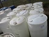 Lot Of (12) 55 Gallon Poly Barrels