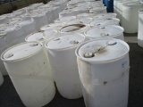 Lot Of (12) 55 Gallon Poly Barrels