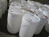 Lot Of (12) 55 Gallon Poly Barrels