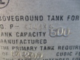 UL Aboveground 500 Gallon Fuel Tank,