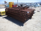 Lot Of Approx 8' Steel Fence Sections