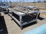 Lot Of Rolling Metal Table W/Scaffolding Parts