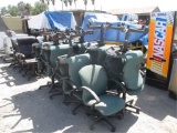Lot Of (7) Unused Green Rolling Office Chairs