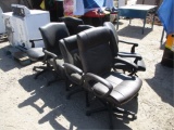 Lot Of (7) Unused Black Rolling Office Chairs