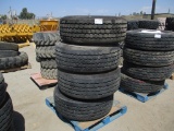 Lot Of (4) Goodyear 385/65R 22.5 Rims & Tires