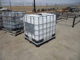 Lot Of 250 Gallon Poly Tank In Metal Cage