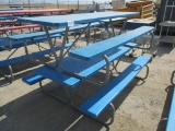 Lot Of (2) Blue Picnic Tables