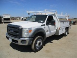 2014 Ford F450 S/A Flatbed Utility Truck,