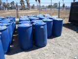 Lot Of (18) 50 Gallon Plastic Barrels