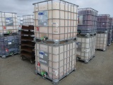 Lot Of (2) 300 Gallon Poly Tanks In Cages