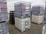 Lot Of (2) 300 Gallon Poly Tanks In Cages