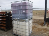 Lot Of (2) 300 Gallon Poly Tanks In Cages