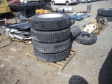 Lot Of (4) 285/75R 24.5 Rims & Tires