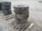 Lot Of (4) Skid Steer Cushion Rubber Tires