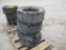 Lot Of (4) Skid Steer Cushion Rubber Tires
